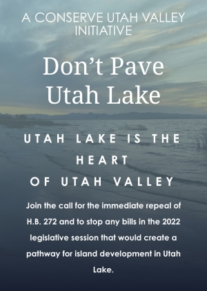 Conserve Utah Valley&#039;s Don&#039;t Pave Utah Lake Petition