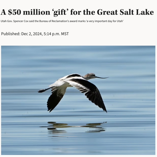 Bureau of Reclamation Sends $50 million to Great Salt Lake